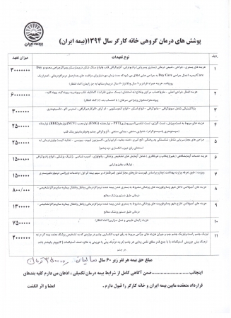اطلاعیه ثبت نام بیمه تکمیلی اردیبهشت 94